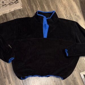 Vintage Thatcher & cross made in USA Rugby wear fleece quarter button down - XL